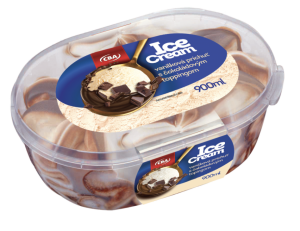 CBA Ice Cream vanilková príchuť s čokoládovým toppingom 900 ml